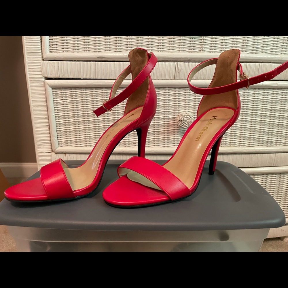 Red Strappy Heels